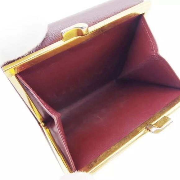 Cartier Purse Wallet Mastline Bordeaux Leather Authentic Used - Picture 8 of 11